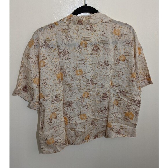 Prana Top Iguala Golden Hour Escape Short Sleeve Tencel Modal Relaxed Fit Large - Picture 3 of 10